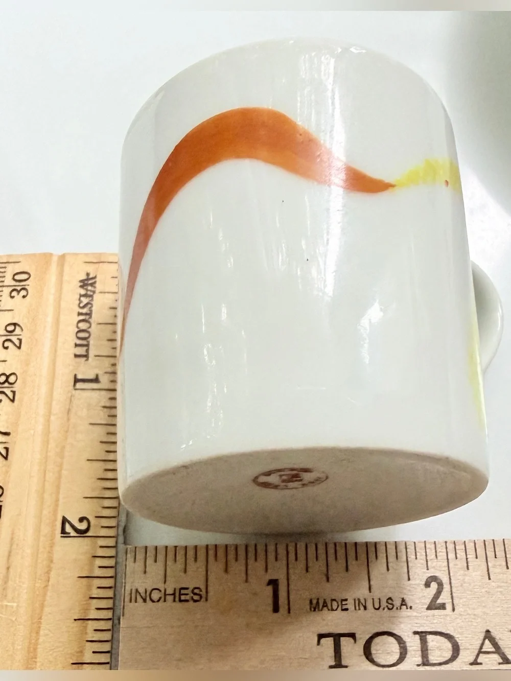 Vintage Limoges Porcelain Espresso Demitasse Cup Saucer dancing ribbons 2 Set